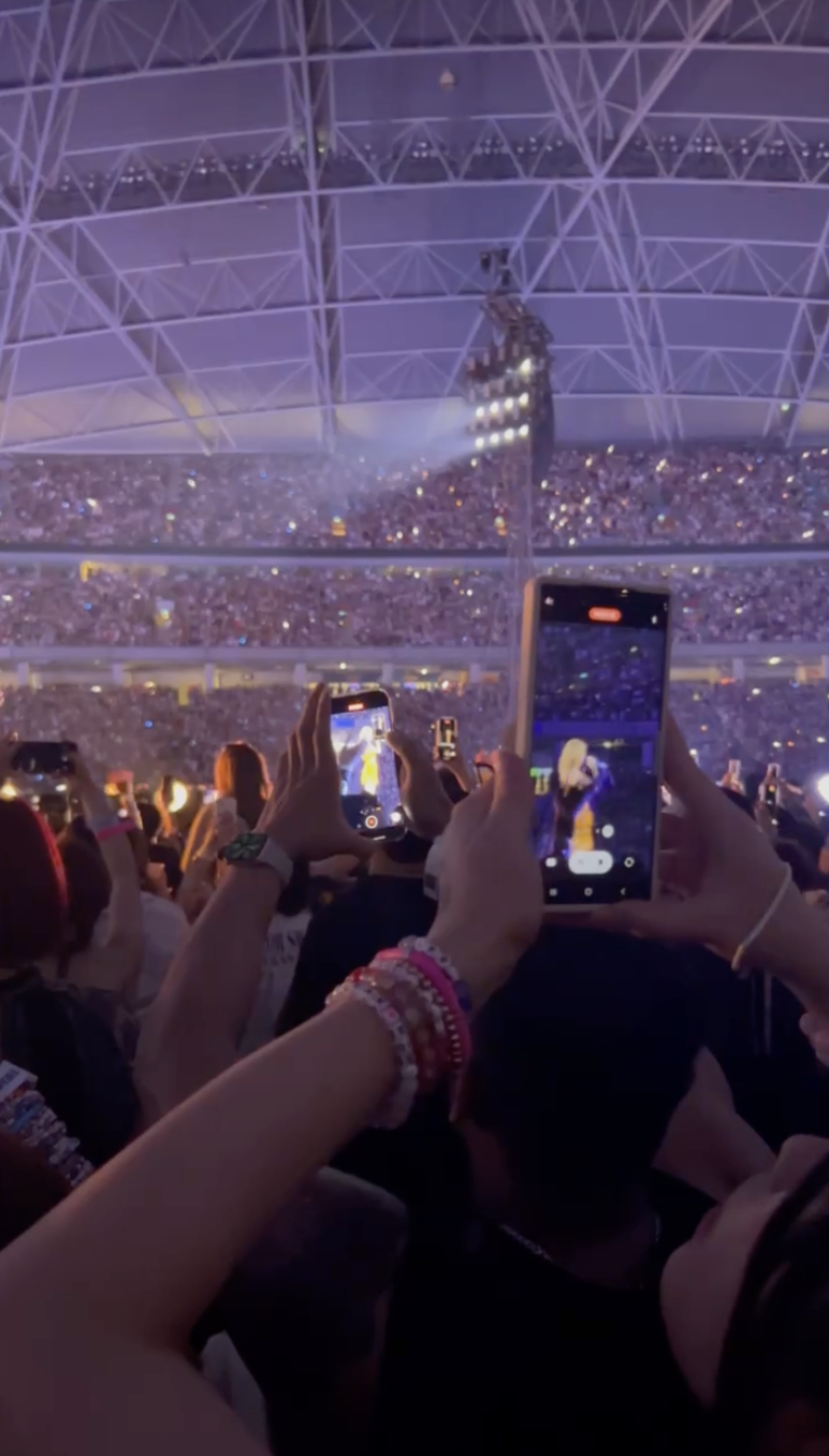 View from Sophie's seats at teh Eras Tour.